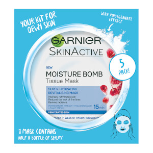 Garnier Moisture Bomb Pomegranate Hydrating Sheet Mask x 5