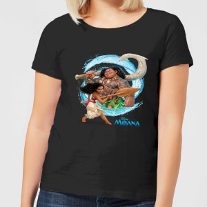 Moana Wave Dames T-shirt - Zwart