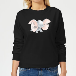 Sweat Femme Happy Day Dumbo Disney - Noir