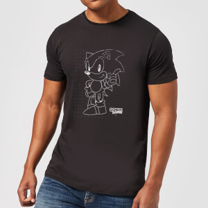 T-Shirt Homme Sonic Vintage Sonic The Hedgehog - Noir