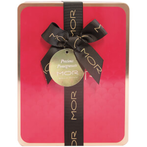 MOR Perfectly Pomegranate: Little Luxuries Pomegranate Soapette 60g, Hand Cream 50ml & Perfume Oil 9ml
