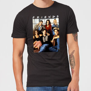 Friends Vintage Character Shot Men's T-Shirt - Black