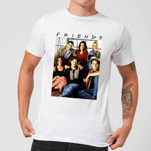 Friends Vintage Character Shot Men's T-Shirt - White