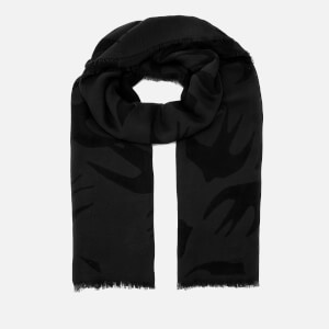 McQ Alexander McQueen Women's Swallow Cut Up Scarf - Darkest Black/Slate