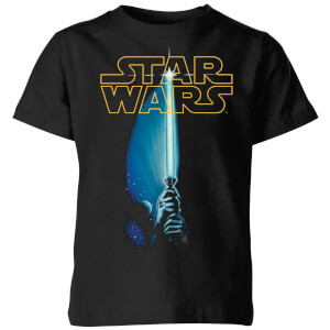 Star Wars Classic Lightsaber Kinder T-Shirt - Schwarz