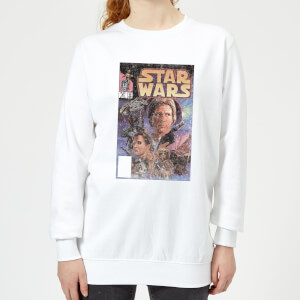 Star Wars Classic Comic Book Cover Women's Sweatshirt - White