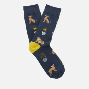 Joules Women's Brilliant Bamboo Single Socks - Navy Dogs