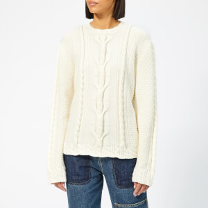 JW Anderson Women's Cable Crew Neck Jumper - Parchment