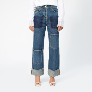 JW Anderson Women's Shaded Pocket Detail Denim Trousers - Mid Blue