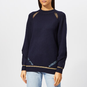 See By Chloé Women's Ladder Stitch Jumper - Eternity Blue