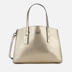 Coach Women's Metallic Leather Charlie Carryall Bag - Platinum