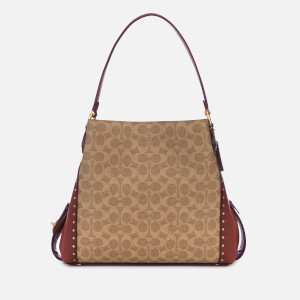 Coach Women's Coated Canvas Signature Edie 31 Shoulder Bag - Rust