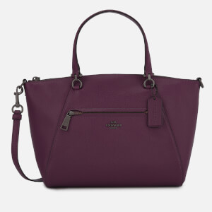 Coach Women's Polished Pebbled Leather Prairie Satchel Bag - Dark Berry