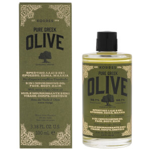 Óleo Nutritivo de Rosto, Corpo e Cabelo 3 em 1 de Azeitona Grega Pura Natural da KORRES 100 ml