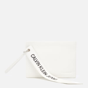 Calvin Klein Women's Logo Banner Medium Pouch - Bright White