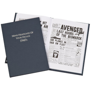 Newspaper 1940s Decade Book - Hardback