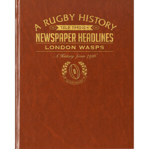 Leicester Tigers Rugby Newspaper Book - Brown Leatherette