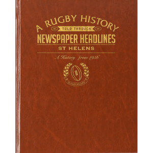 St Helens Rugby Newspaper Book - Brown Leatherette
