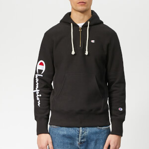 Champion Men's Half Zip Over Head Hoodie - Black