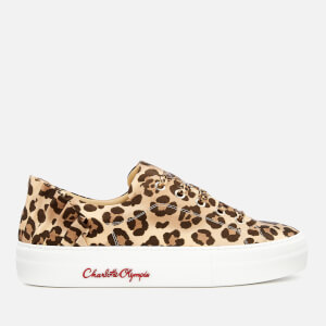 Charlotte Olympia Women's Satin Trainers - Leopard