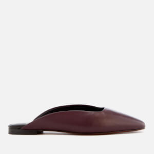 Whistles Women's Netley Slip-On Heeled Mules - Burgundy