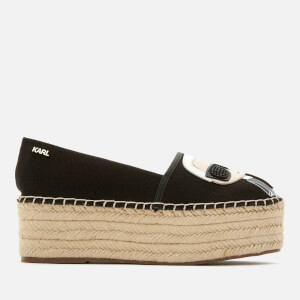Karl Lagerfeld Women's Kamini Platform Karl Ikonic Espadrilles - Black