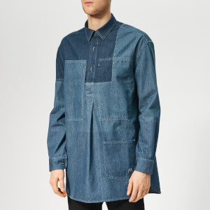 JW Anderson Men's Patchwork Denim Shirt - Mid Blue