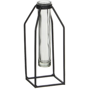 Dhaka Single Flower Vase - Black