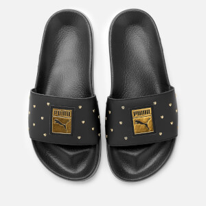 Puma Women's Leadcat Studs Slide Sandals - Puma Black/Puma Team Gold