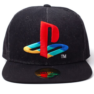 PlayStation Logo Denim Snapback Cap - Black