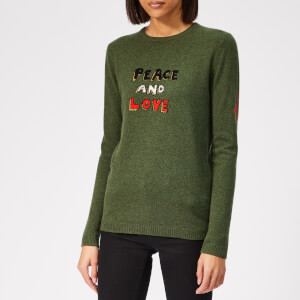Bella Freud Women's Peace and Love Cashmere Jumper - Khaki