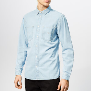 Tommy Jeans Men's Denim Pocket Shirt - Light Indigo