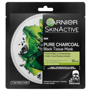Garnier Charcoal and Algae Purifying and Hydrating Face Sheet Mask for Enlarged Pores 28g