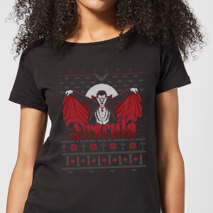 T-Shirt de Noël Femme Universal Monsters Dracula - Noir