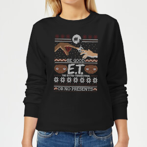 E.T. the Extra-Terrestrial Be Good or No Presents Women's Sweatshirt - Black
