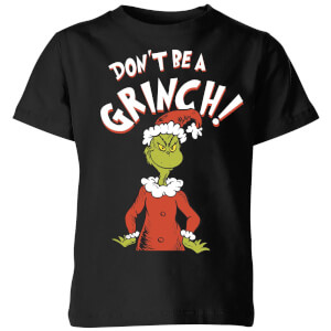 T-Shirt de Noël Enfant Le Grinch - Don't Be A Grinch - Noir
