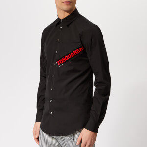 Dsquared2 Men's Tape Logo Carpenter Shirt - Black