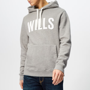 Jack Wills Men's Batsford Graphic Hoodie - Grey Marl