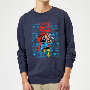 Marvel Avengers Thor Christmas Sweatshirt - Navy