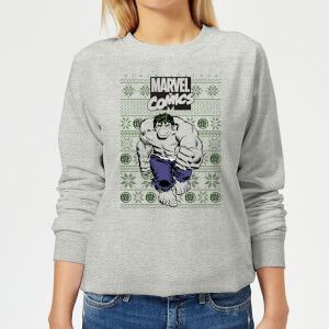 Marvel Avengers Hulk Women's Christmas Sweatshirt - Grey