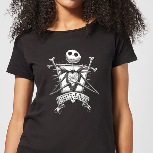 Nightmare Before Christmas Jack Skellington Misfit Love Women's T-Shirt - Black