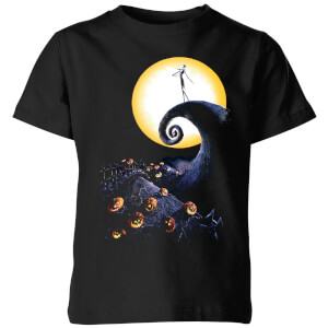 The Nightmare Before Christmas Jack Skellington Pumpkin King Colour Kids' T-Shirt - Black