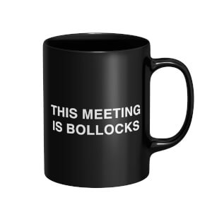 This Meeting Is Bollocks Mug - Black
