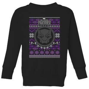 Marvel Avengers Black Panther Kids Christmas Sweatshirt - Black