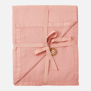 in homeware Chevron Matelassé Throw - Blush