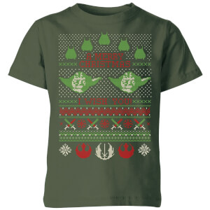 T-Shirt de Noël Homme Star Wars Merry I Wish You - Vert