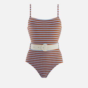 Solid & Striped Women's The Nina Belt Swimsuit - Sky Clay Rib