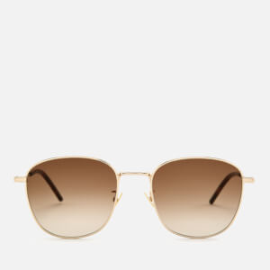 Saint Laurent Square Frame Sunglasses - Gold