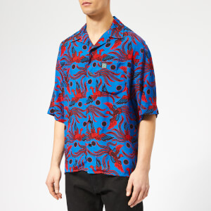 KENZO Men's Phoenix Print Viscose Shirt - Blue