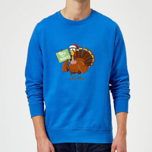 Tofu Not Turkey Christmas Sweatshirt - Royal Blue